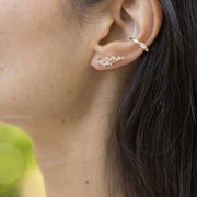 Boucles oreilles plaque or calixte